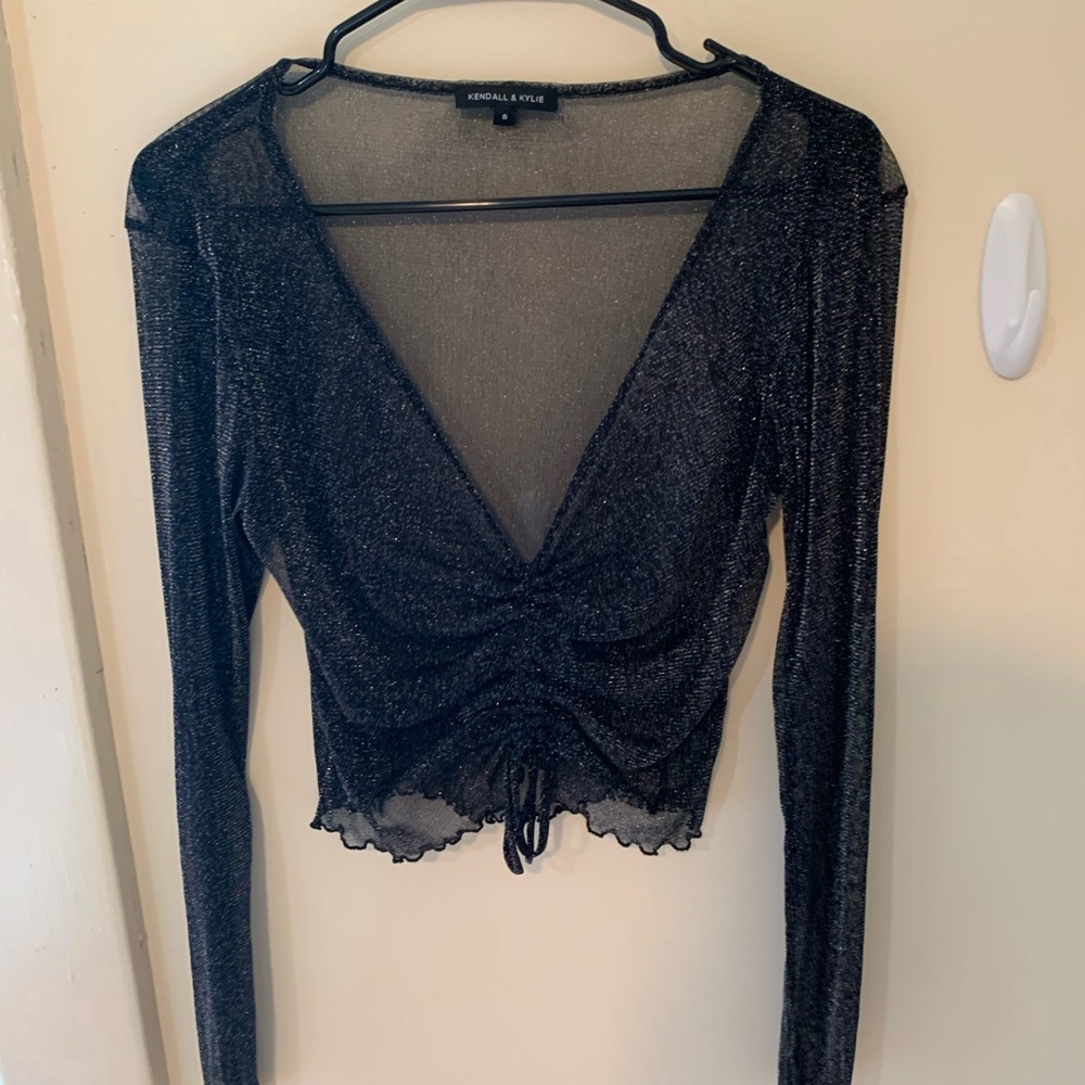 Pacsun mesh glittery top